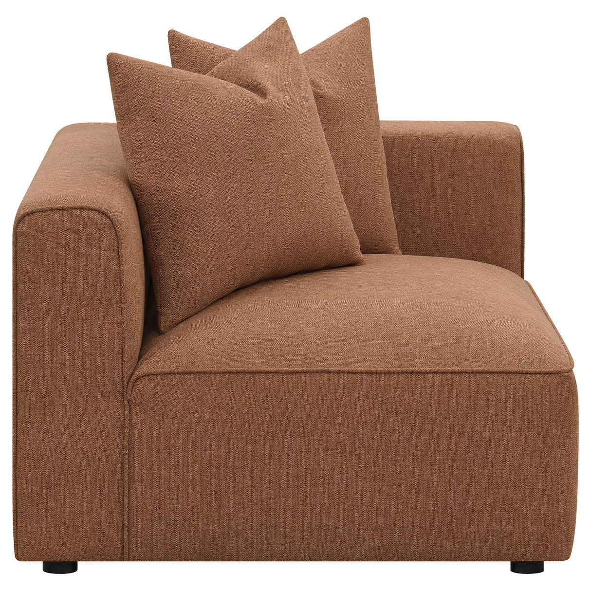 Coaster Jennifer Upholstered Corner Chair Terracotta