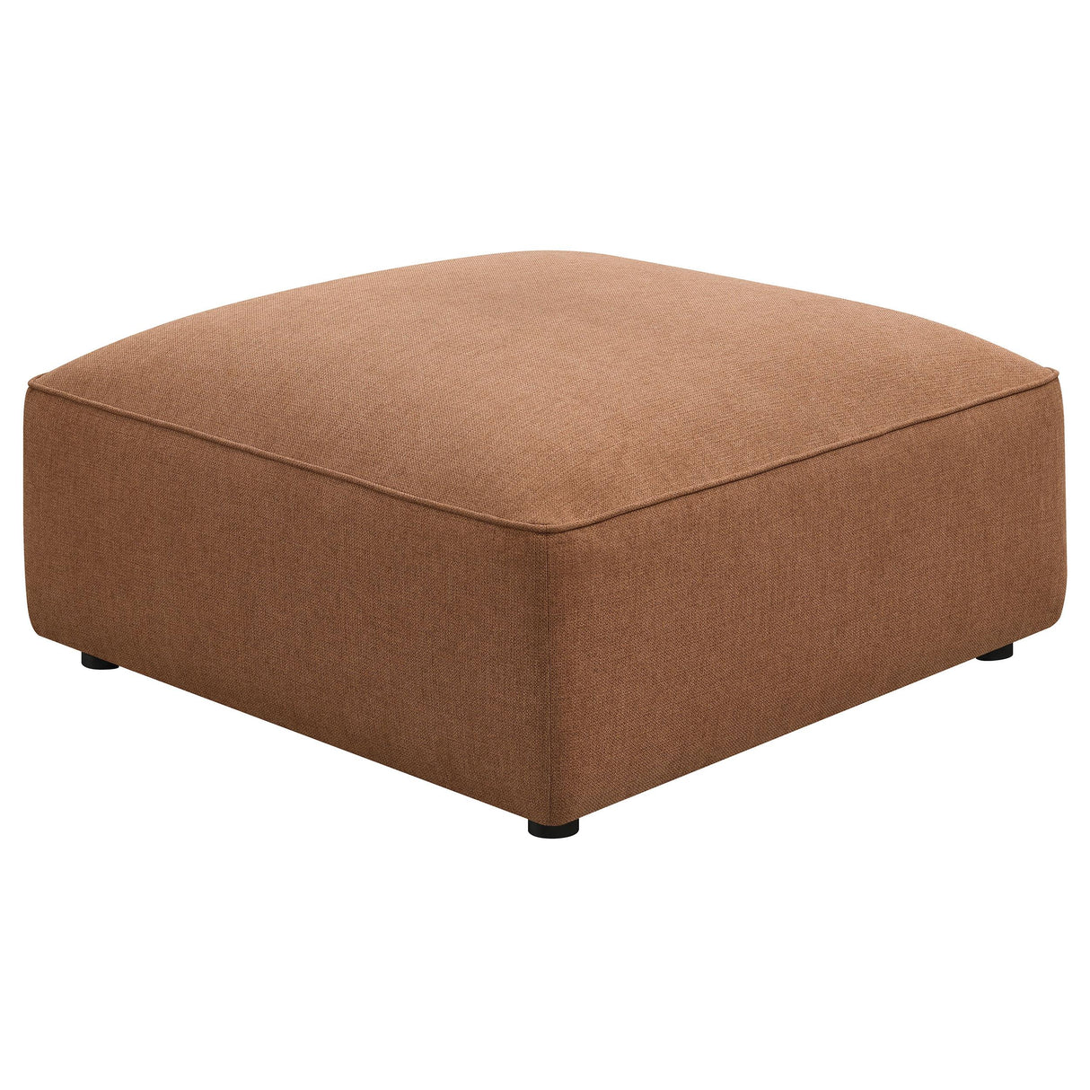 Coaster Jennifer Square Upholstered Ottoman Terracotta