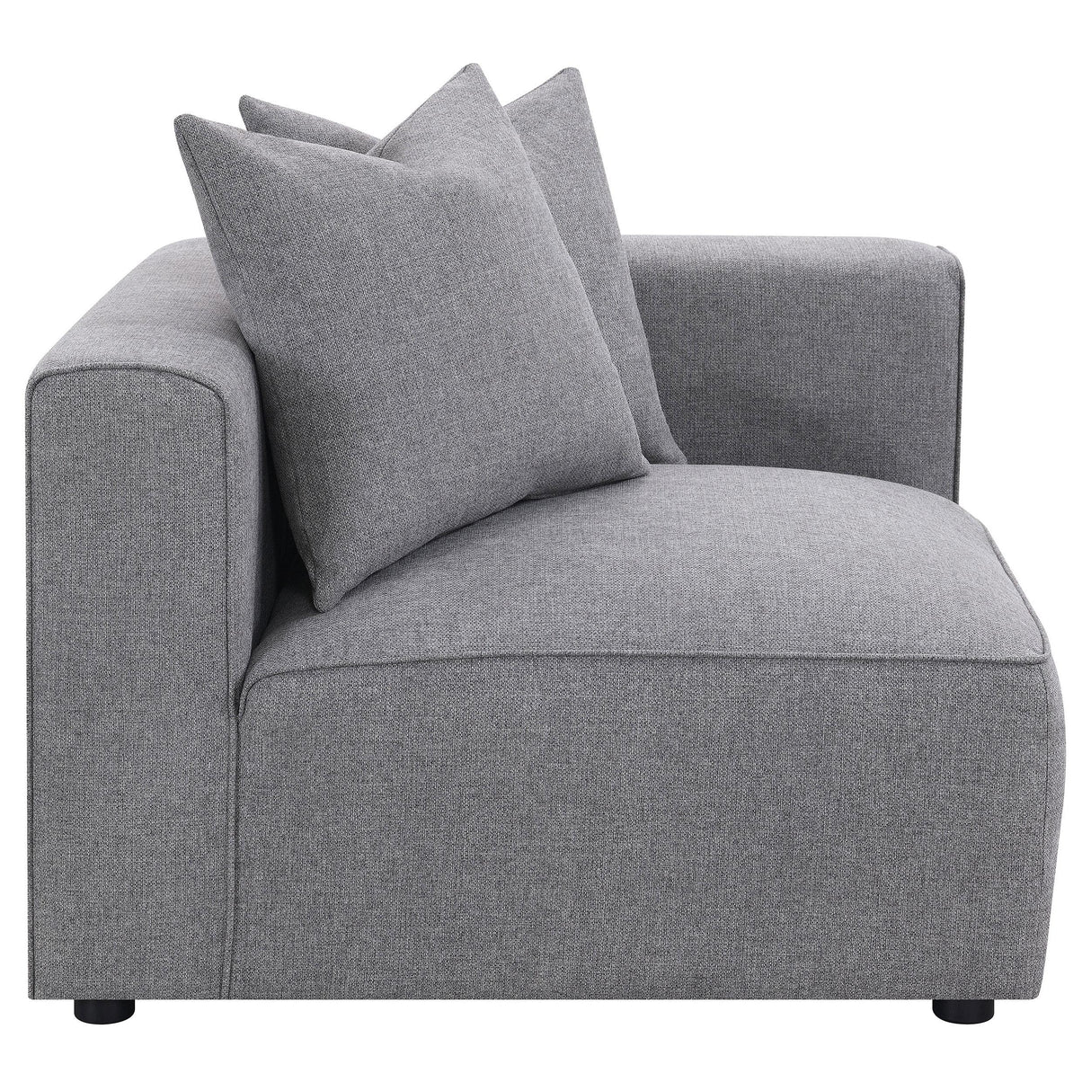 Coaster Jennifer Upholstered Corner Chair Grey