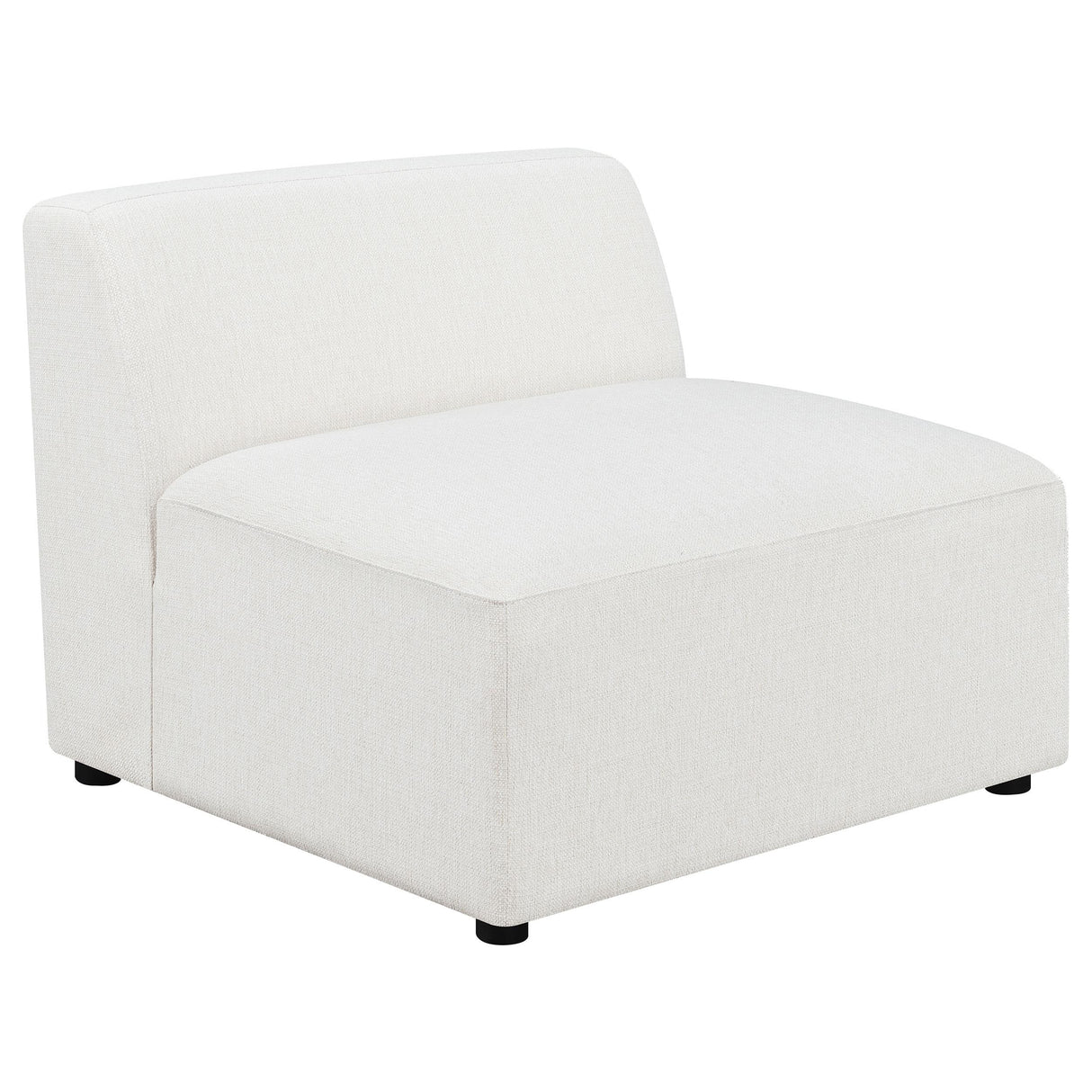 Coaster Freddie Upholstered Tight Back Armless Chair Pearl