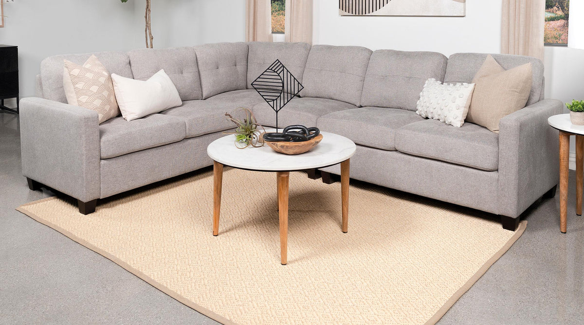 Coaster Georgina 4-piece Upholstered Modular Sectional Sofa Beige