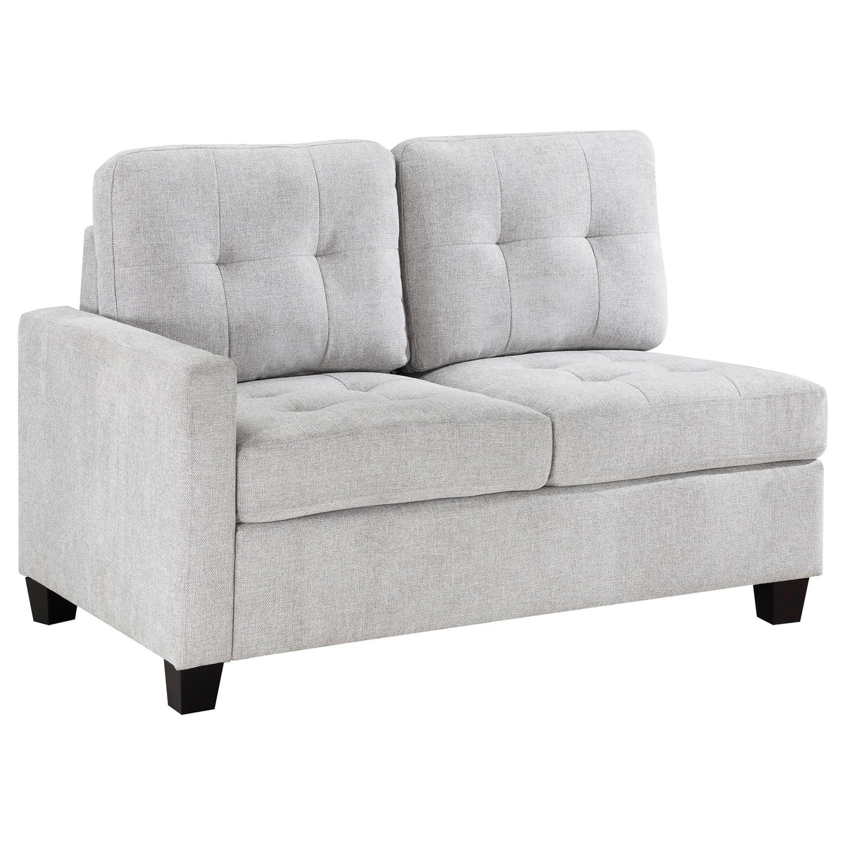 Coaster Georgina Upholstered LAF Chair Steel Beige