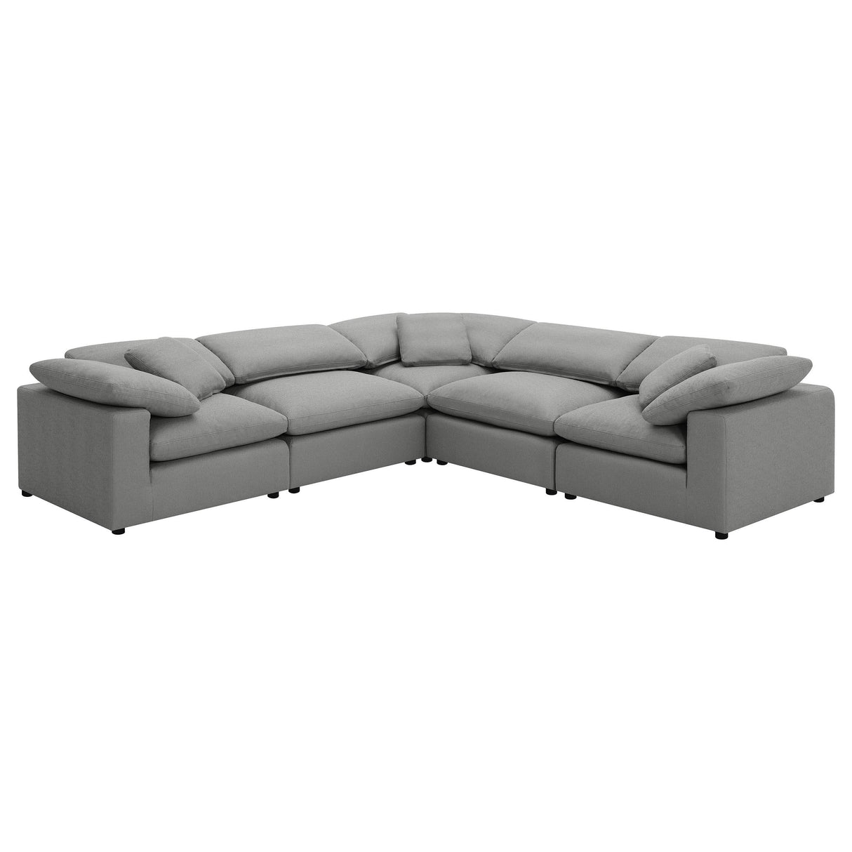 Coaster Raleigh 5-piece Boucle Upholstered Modular Sectional Grey