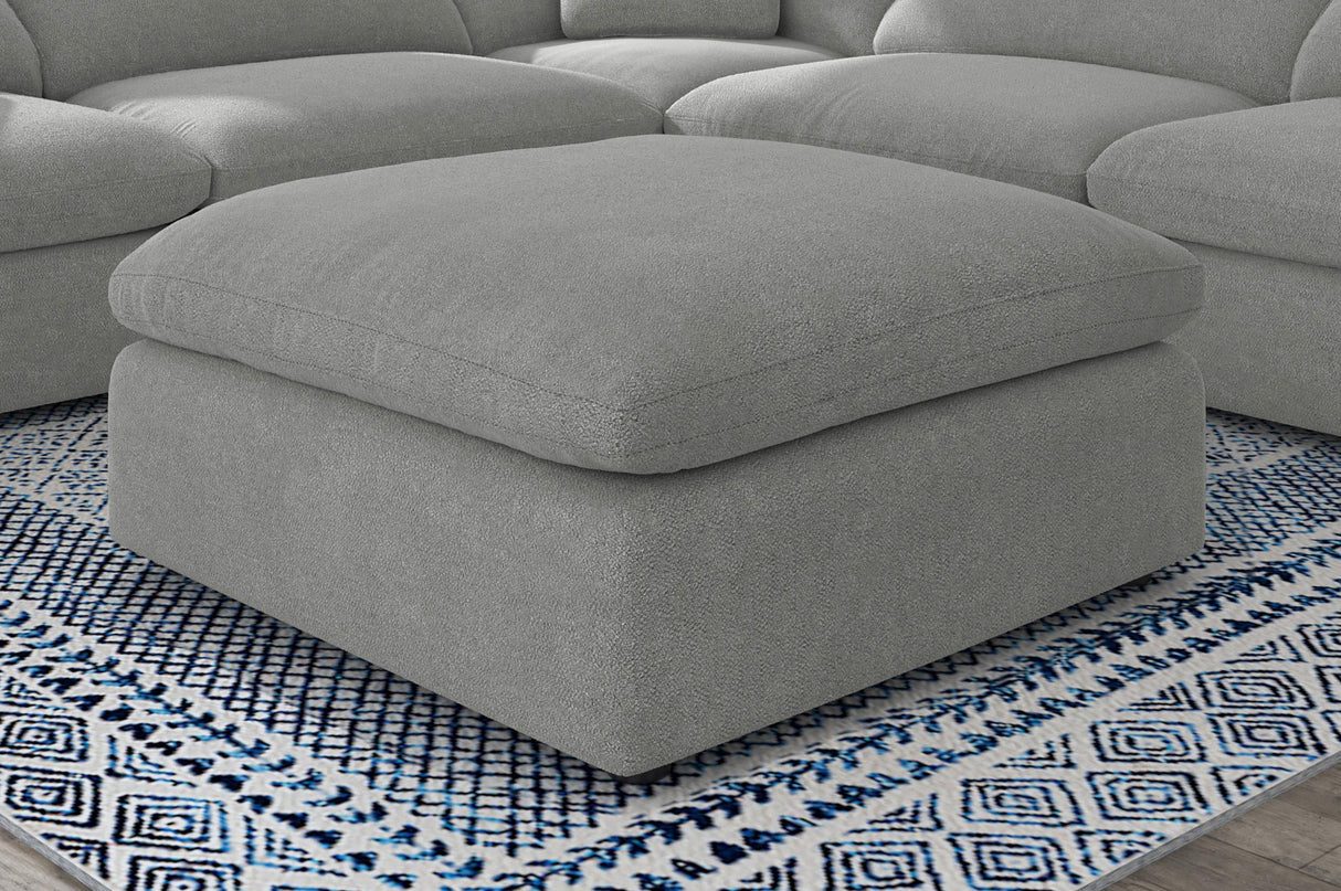 Coaster Raleigh Boucle Upholstered Ottoman Grey