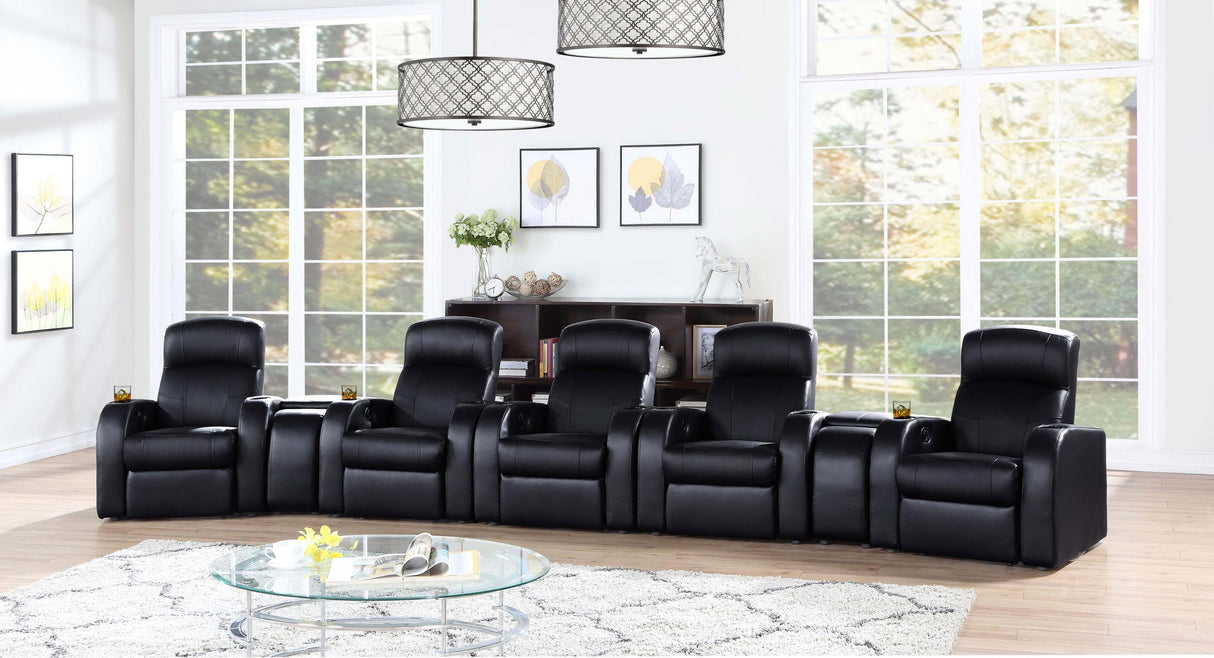 Coaster Cyrus 7-piece Upholstered Home Theater Seating