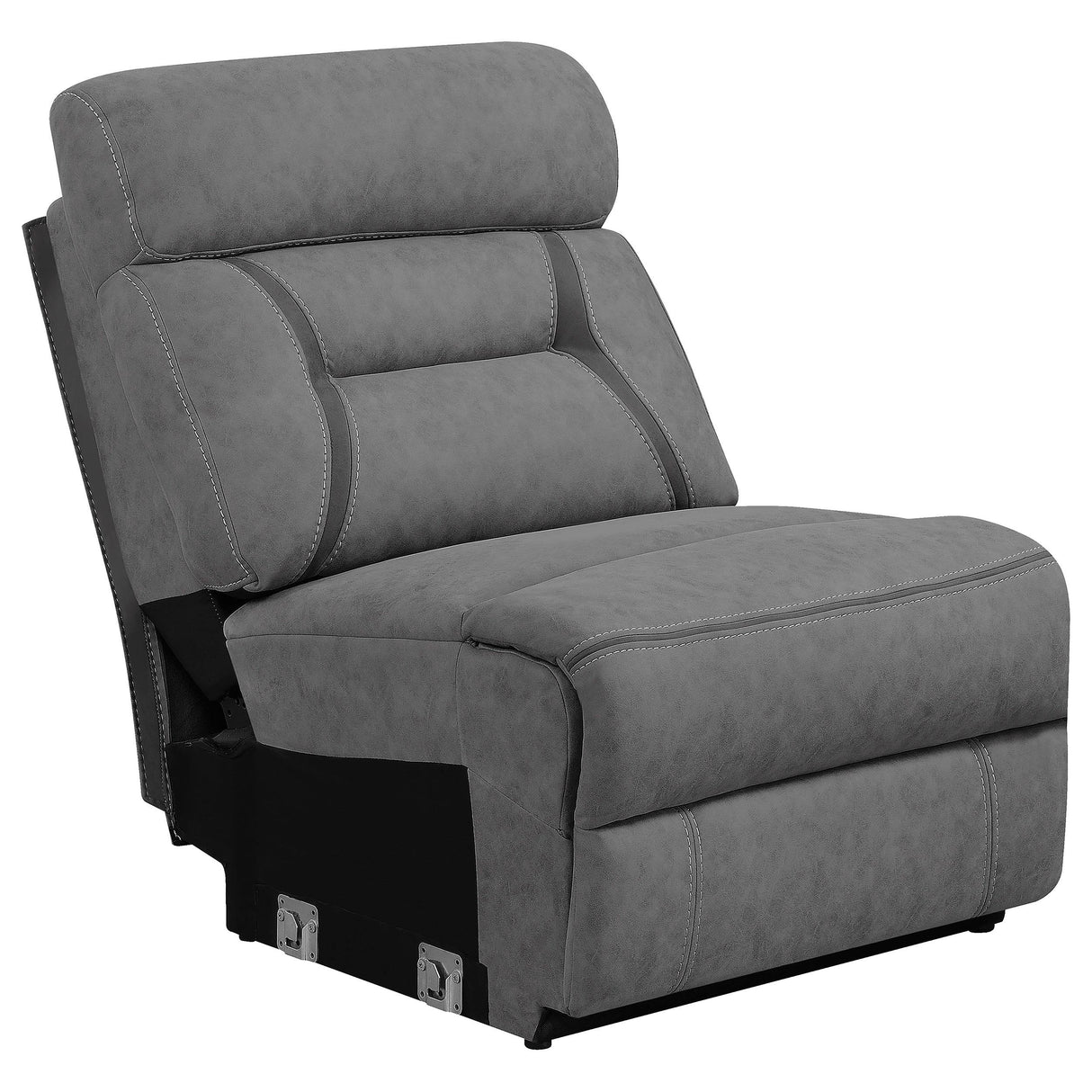 Coaster Higgins Upholstered Armless Chair Grey