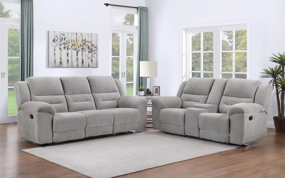 Coaster Gilson 2-piece Chenille Upholstered Sofa Set Grey
