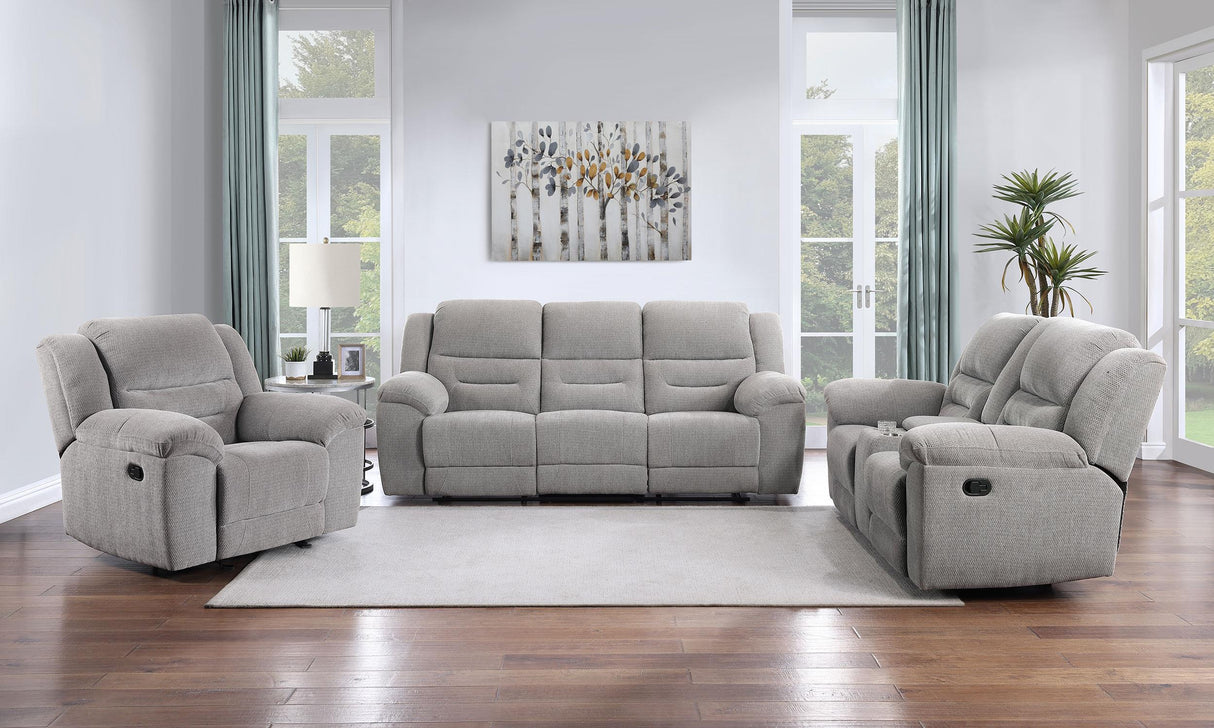 Coaster Gilson 3-piece Chenille Upholstered Sofa Set Grey