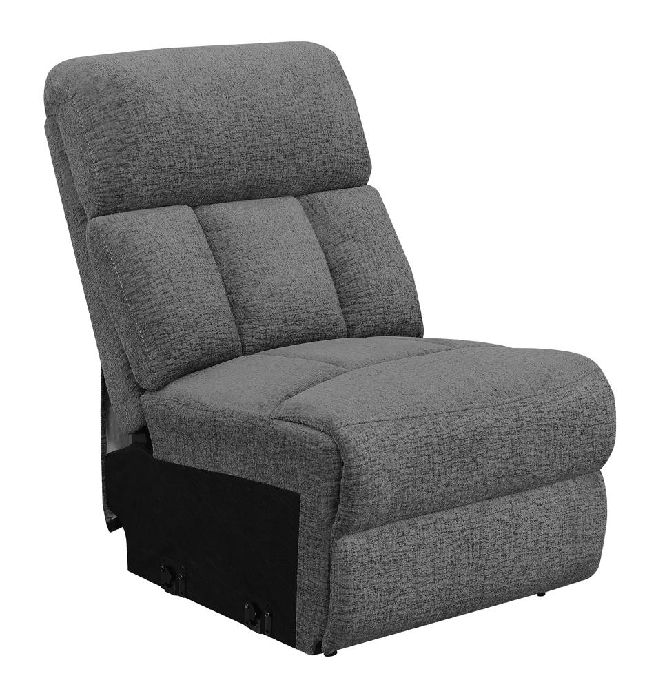 Coaster Bahrain Upholstered Armless Chair Charcoal