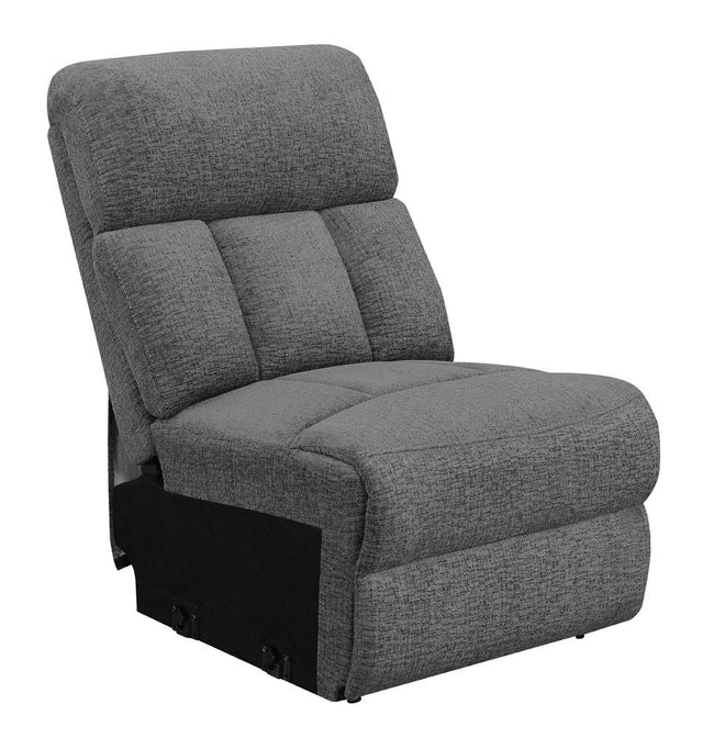 Coaster Bahrain Upholstered Armless Chair Charcoal