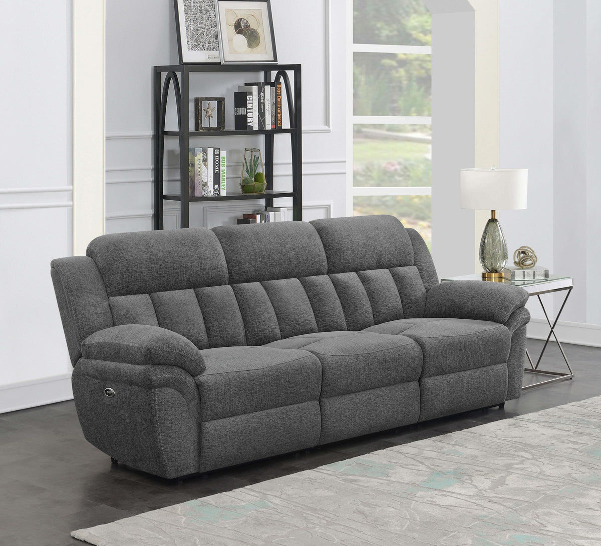 Coaster Bahrain Upholstered Power Sofa Charcoal