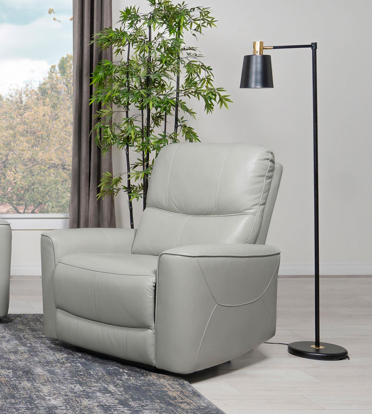 Coaster Greenfield Upholstered Power Recliner Chair Dove Grey