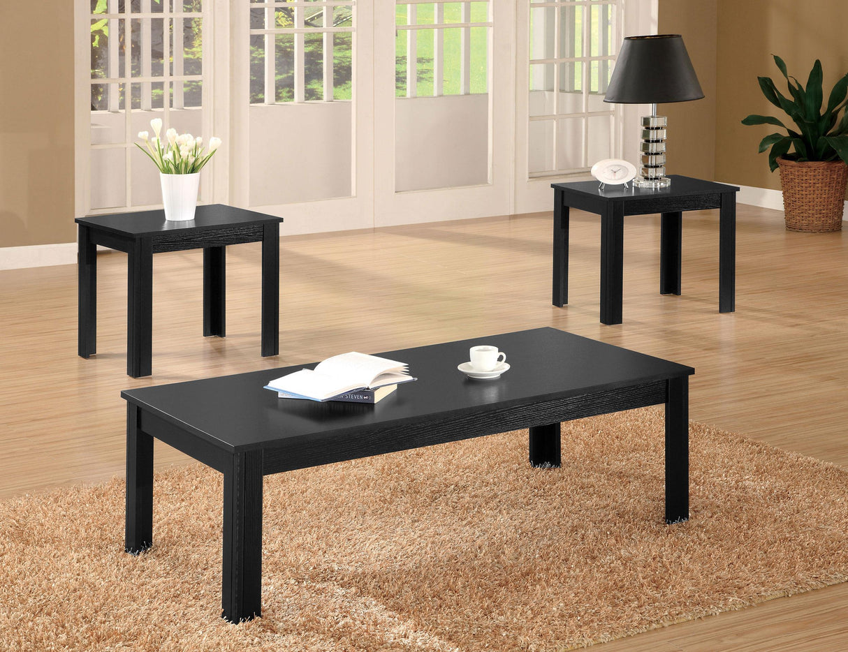 Coaster Elias 3-piece Engineered Wood Coffee Table Set Black