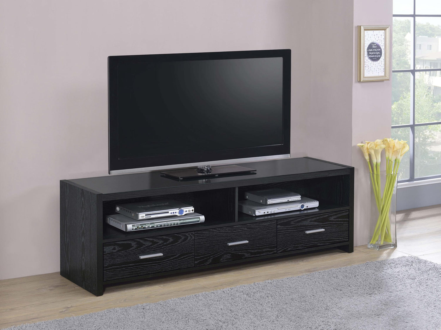 Coaster Alton 3-drawer Engineered Wood 62" TV Stand Black Oak