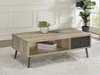 Coaster Welsh 1-drawer Engineered Wood Coffee Table Antique Pine