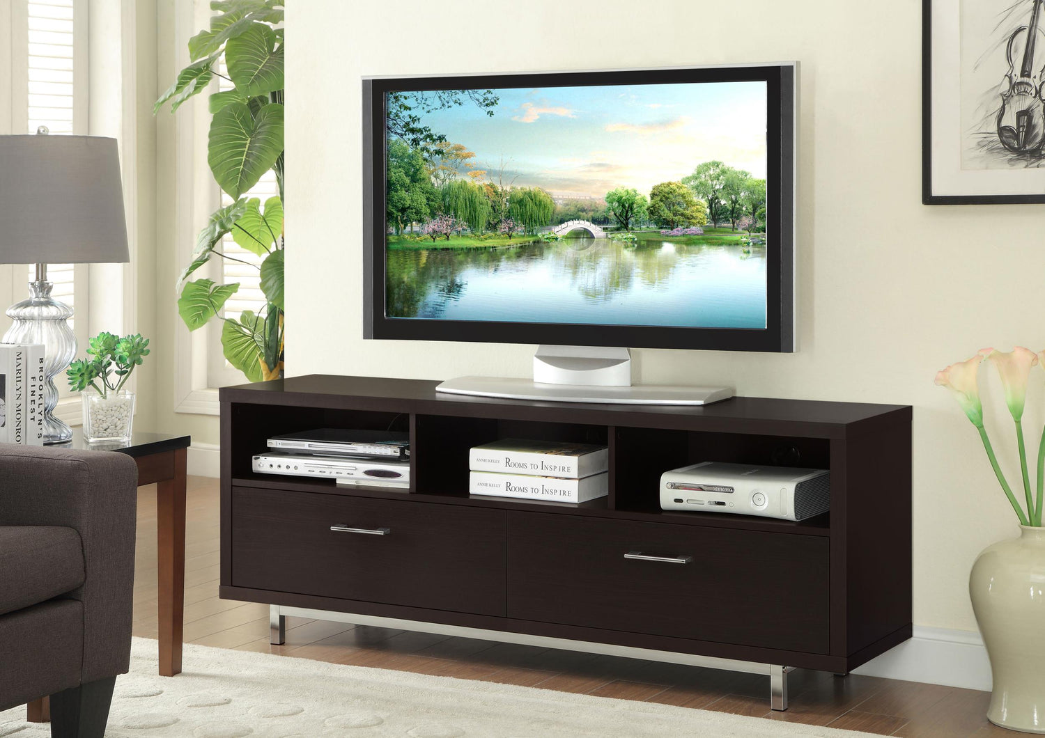 Coaster Casey 2-drawer Engineered Wood 60" TV Stand Cappuccino