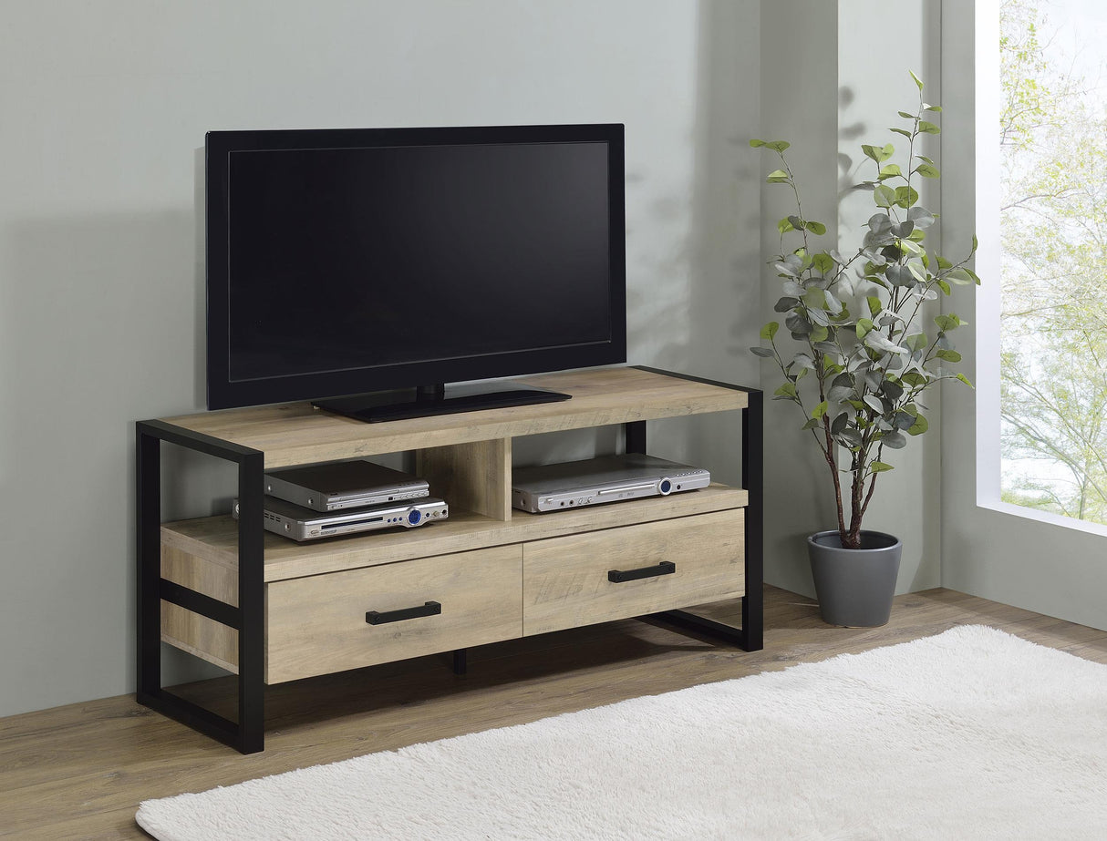 Coaster James 2-drawer Engineered Wood 48" TV Stand Distressed Pine