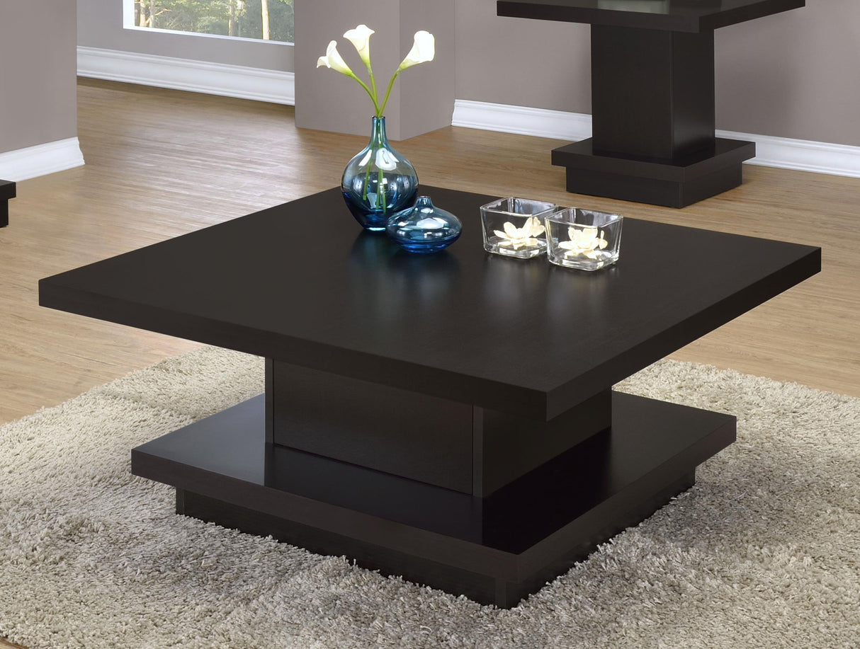 Coaster Reston Square Engineered Wood Coffee Table Cappuccino