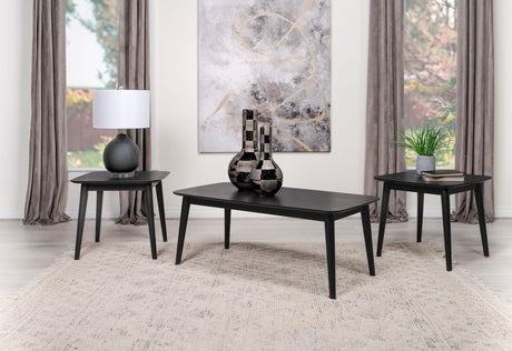 Coaster Radley 3-piece Rectangular Coffee Table Set Black