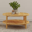 Coaster Camillo Round Solid Wood Coffee Table Maple Brown