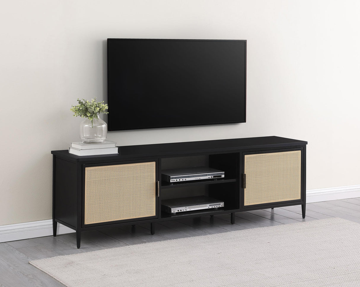 Coaster Amherst 2-door 70-inch Metal TV Stand Media Console Black