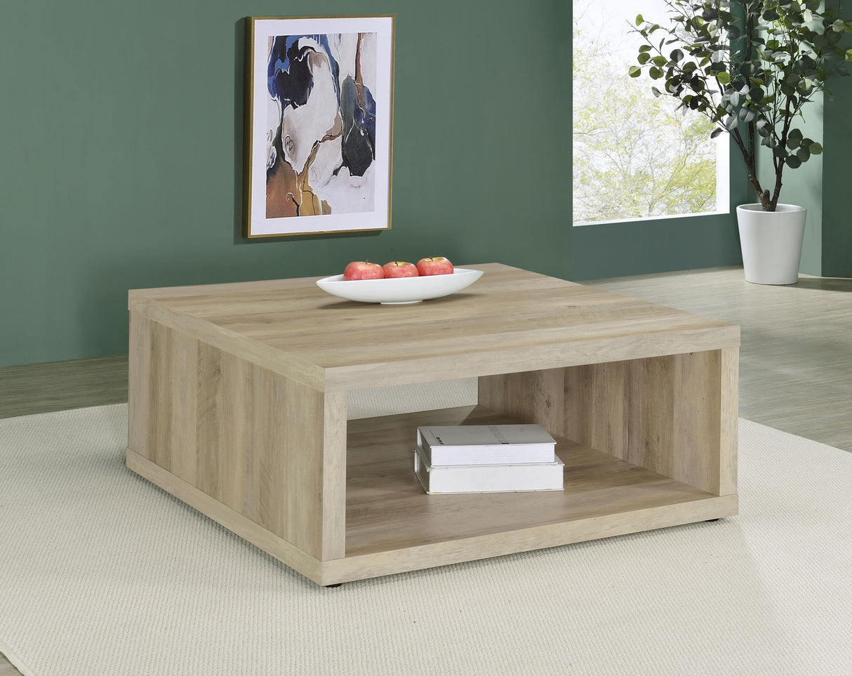 Coaster Frisco Square Engineered Wood Coffee Table Distressed Pine