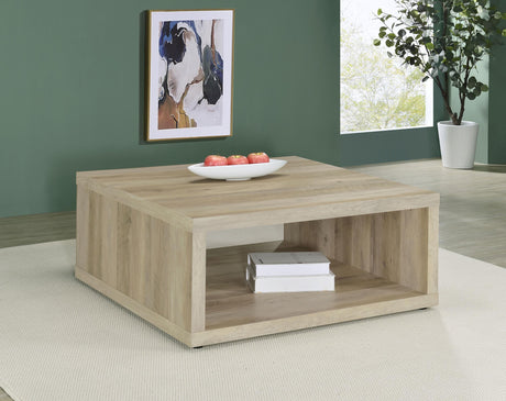 Coaster Frisco Square Engineered Wood Coffee Table Distressed Pine