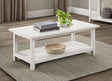 Coaster Payne Wood Coffee Table with Shelf White