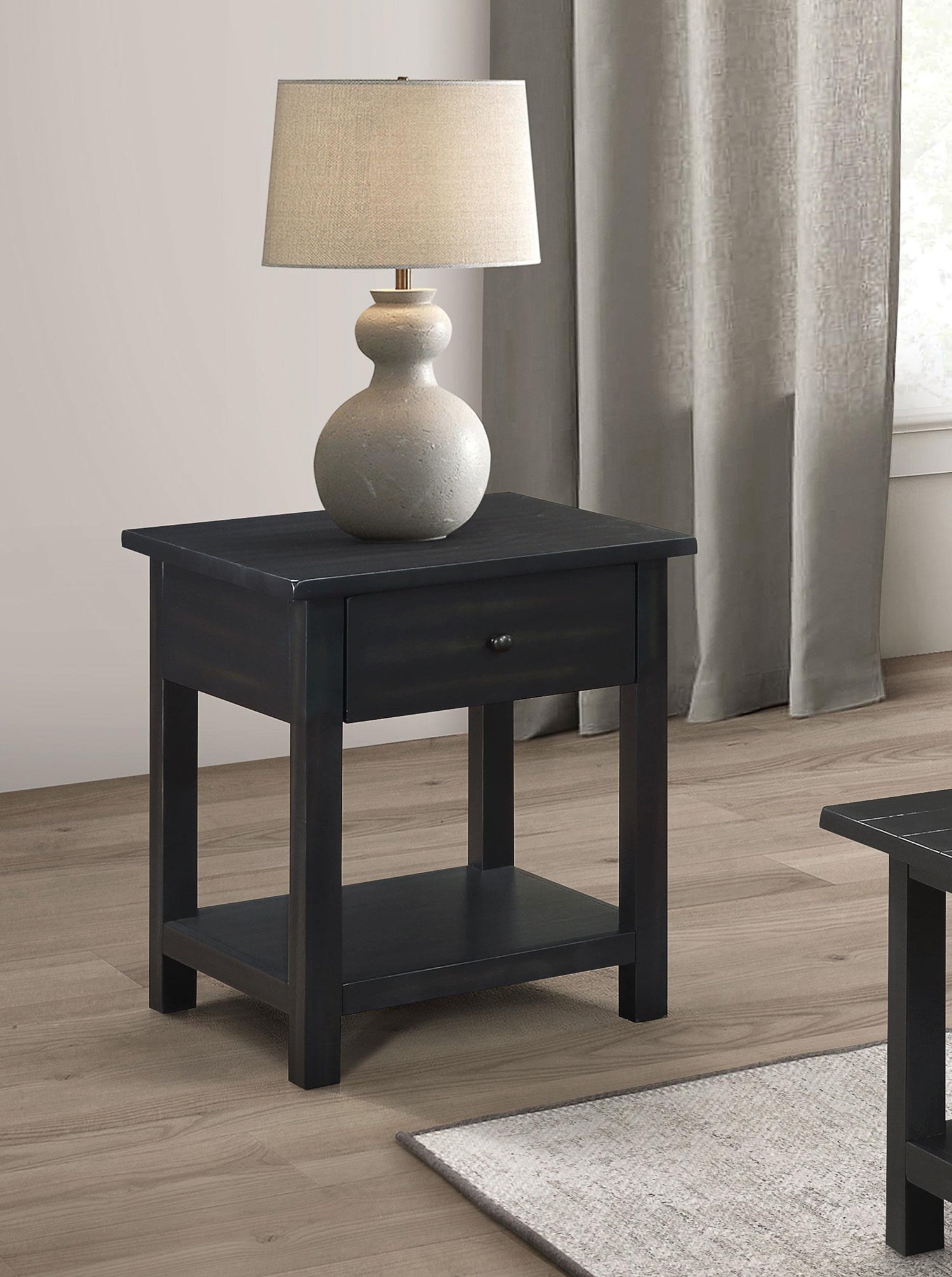 Coaster Payne 1-drawer Wood End Table with Shelf Java