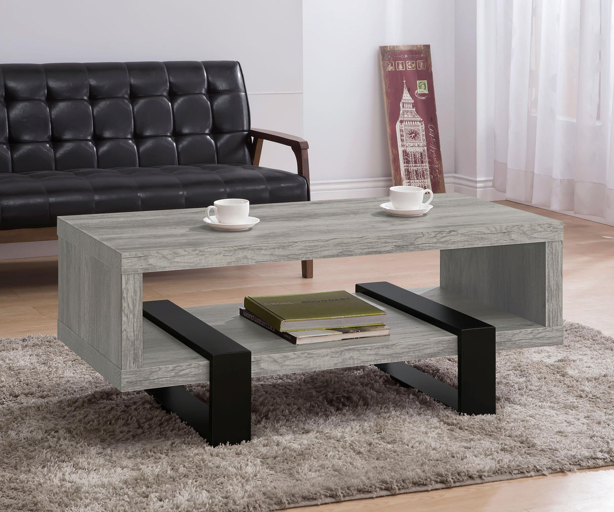 Coaster Dinard Engineered Wood Coffee Table Grey Driftwood