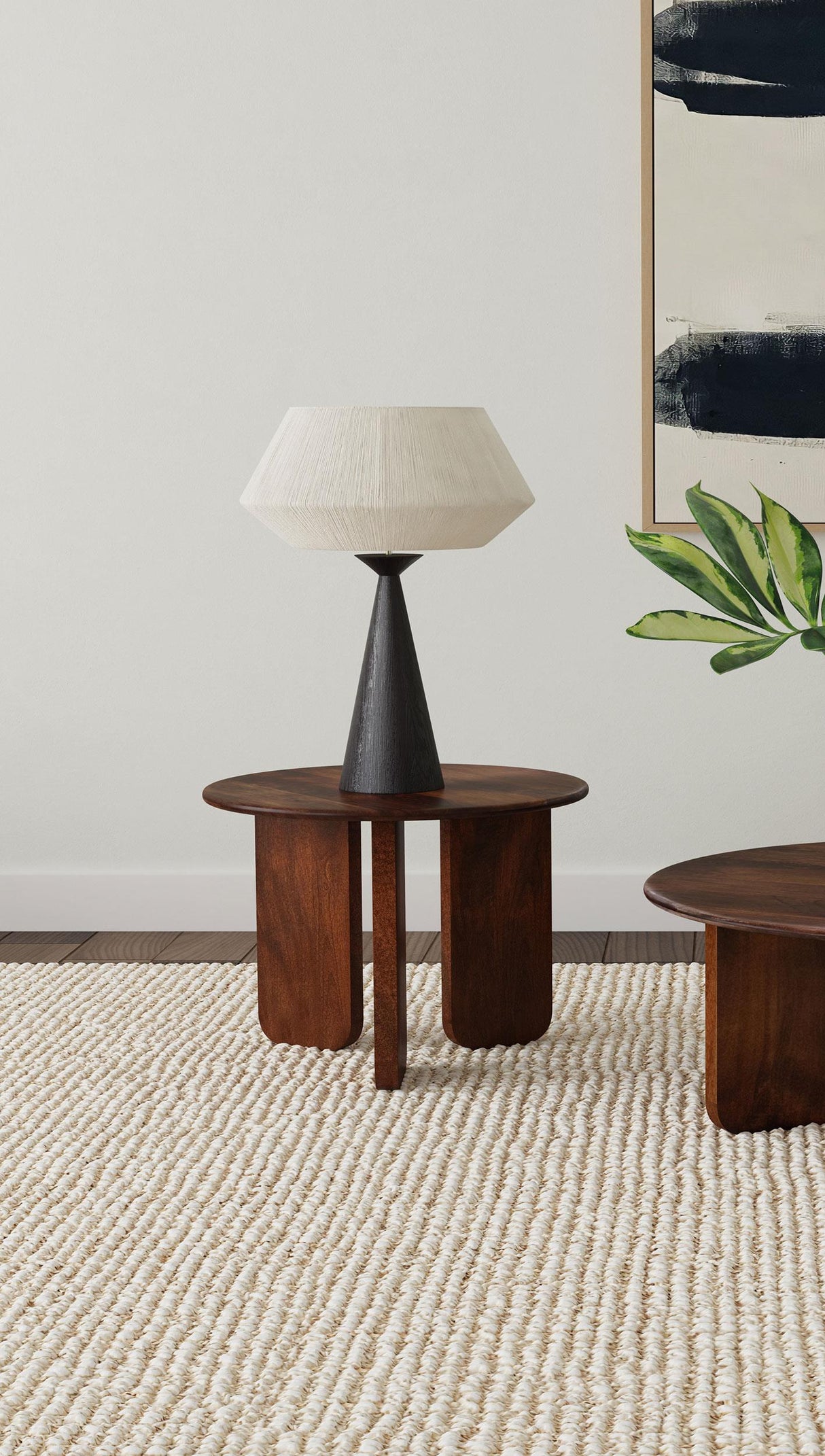 Coaster Dale Round Solid Mango Wood Side End Table Brown