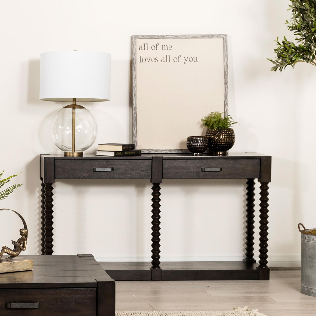 Coaster Meredith 2-drawer Wood Entryway Console Table Coffee Bean