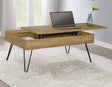 Coaster Fanning Engineered Wood Lift Top Coffee Table Golden Oak