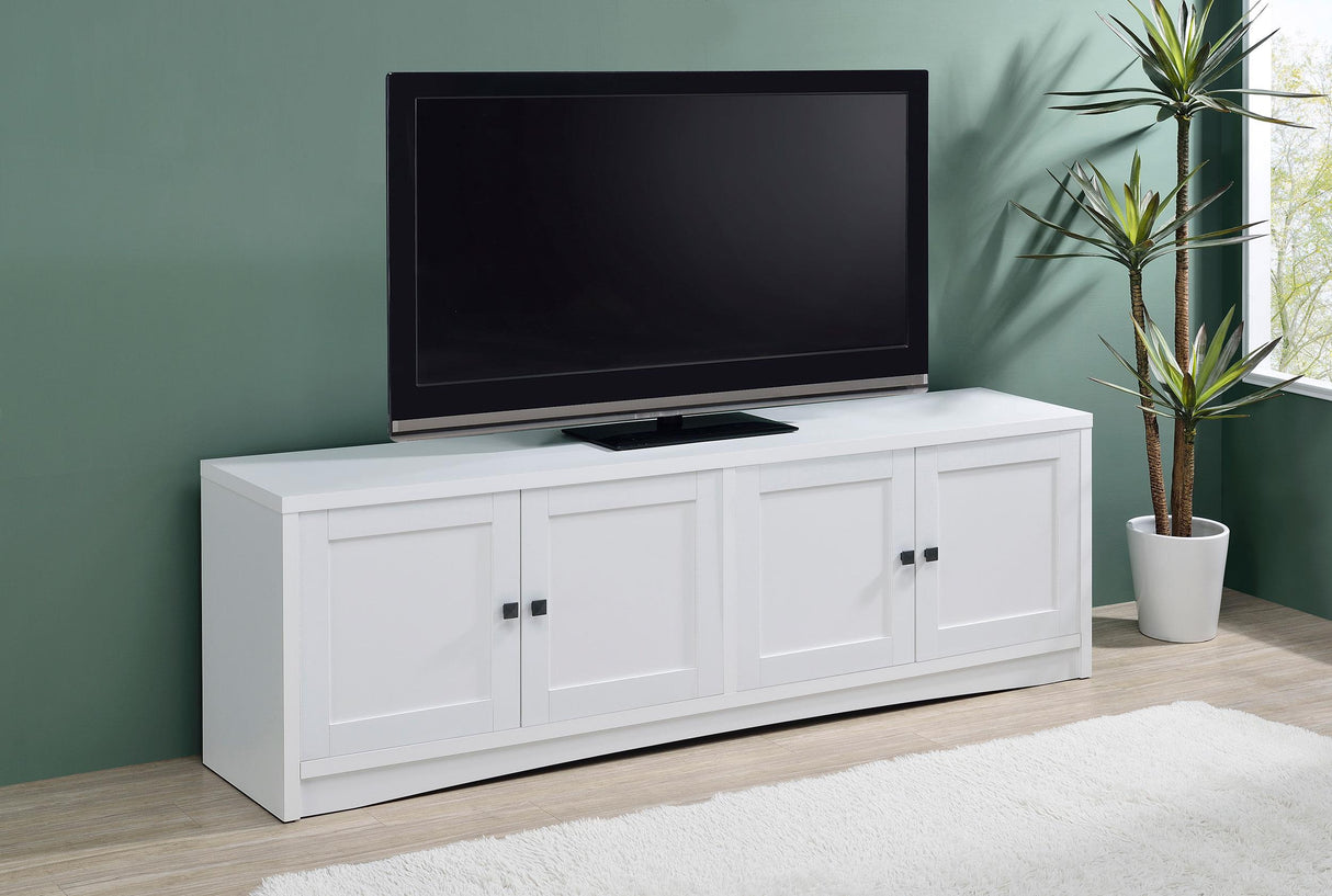 Coaster Laughlin 4-door Engineered Wood 78-inch TV Stand White