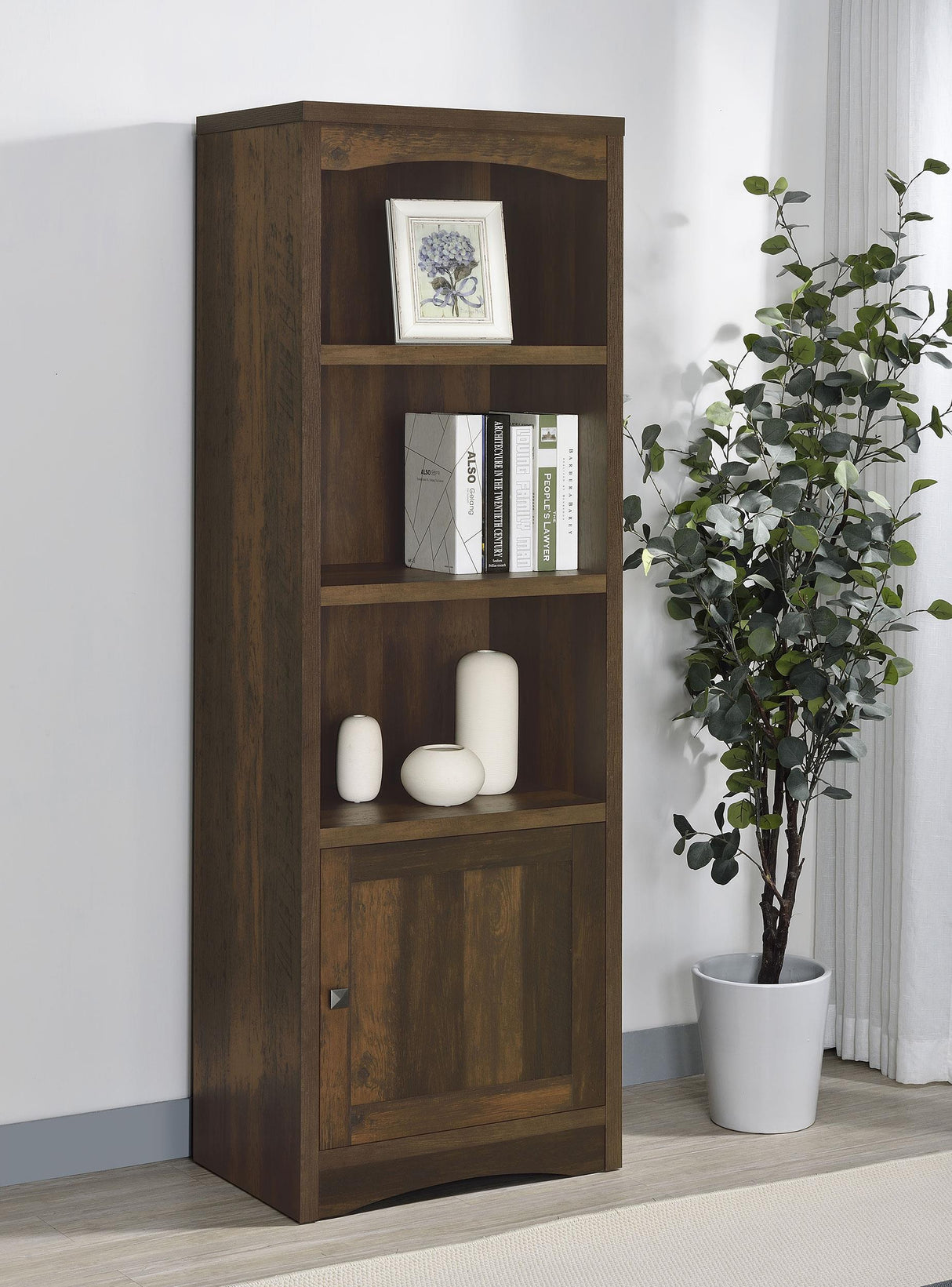 Coaster Laughlin 3-shelf Engineered Wood Media Tower Dark Pine