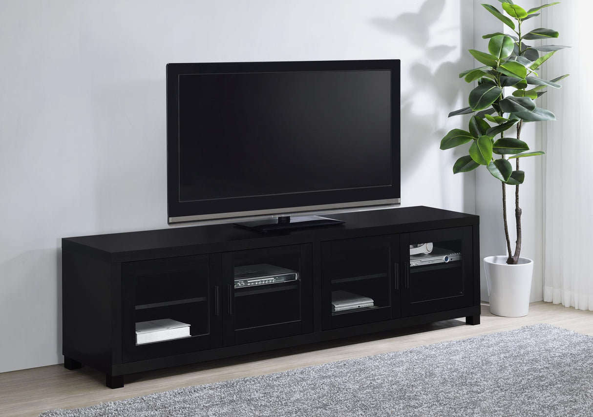 Coaster Jupiter 4-door Engineered Wood 79-inch TV Stand Black