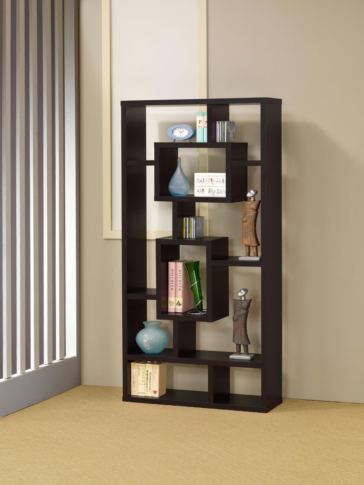 Coaster Corey 71-inch 8-shelf Bookshelf Cappuccino