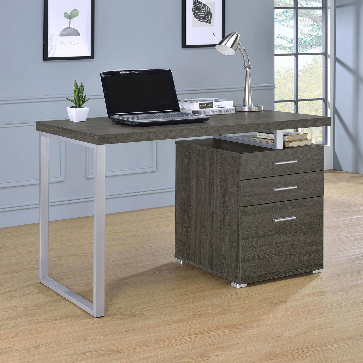 Coaster Brennan 47-inch 3-drawer Office Computer Desk Weathered Grey