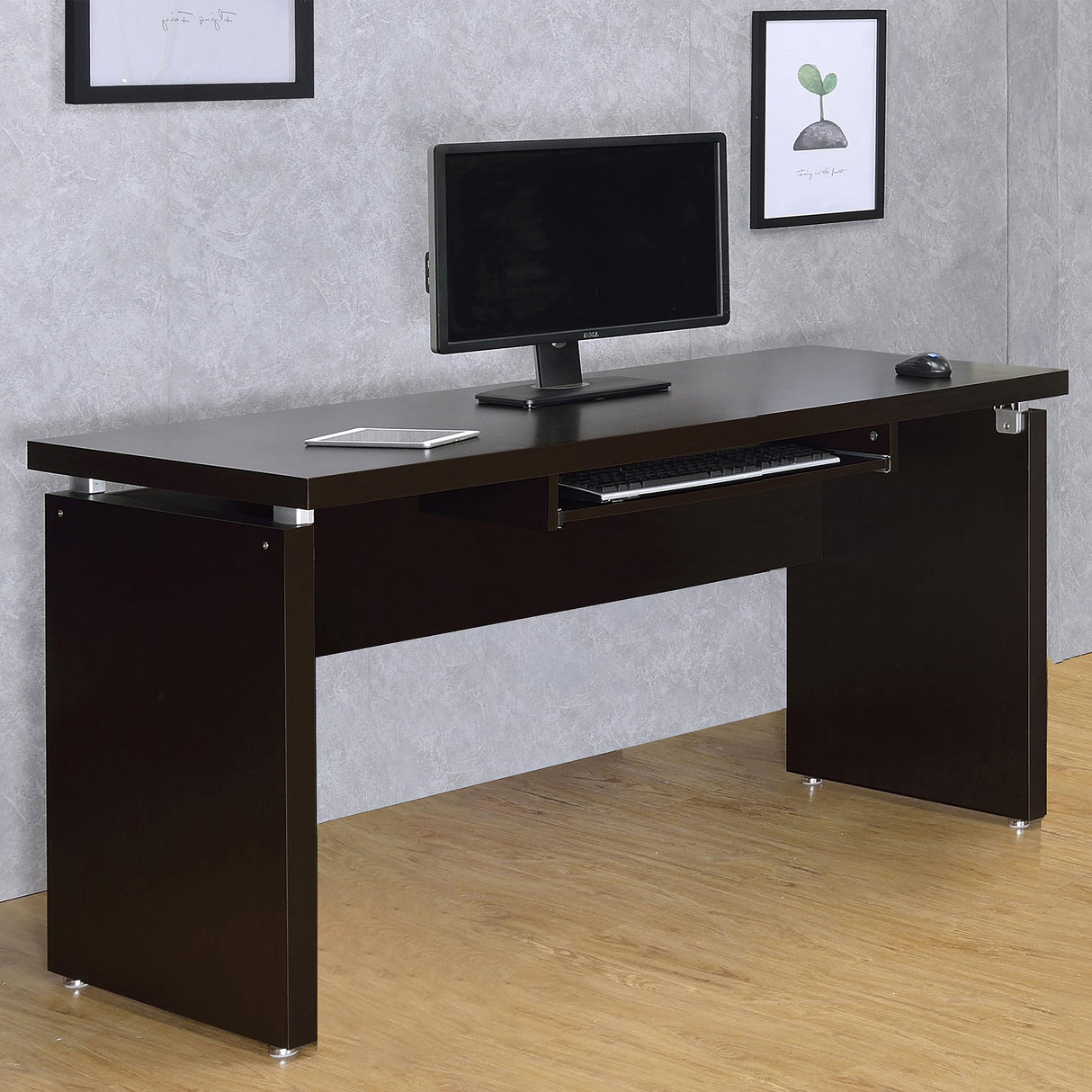 Coaster Skylar 55-inch Computer Desk with Keyboard Drawer Cappuccino