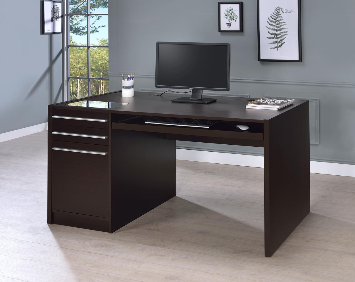 Coaster Halston 60-inch 3-drawer Office Computer Desk Cappuccino