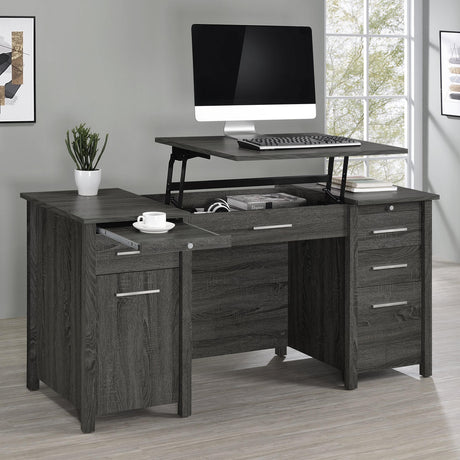 Coaster Dylan 60-inch 4-drawer Lift Top Office Desk Weathered Grey