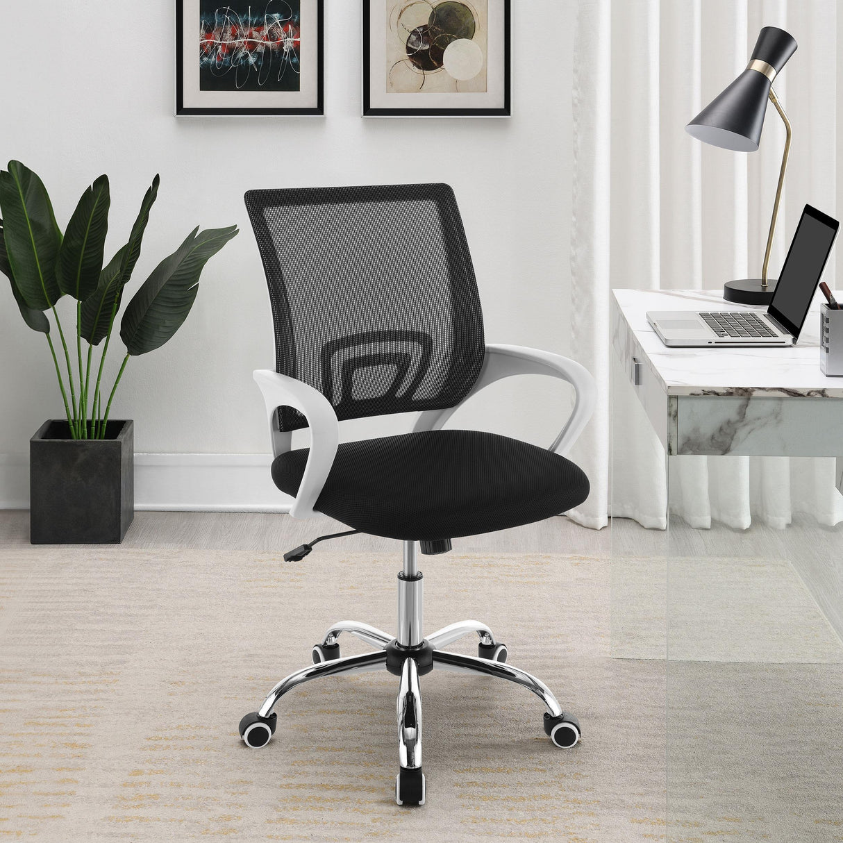Coaster Felton Upholstered Adjustable Home Office Desk Chair Black