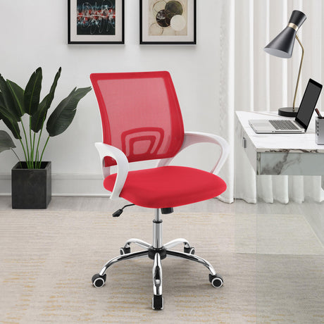 Coaster Felton Upholstered Adjustable Home Office Desk Chair Red
