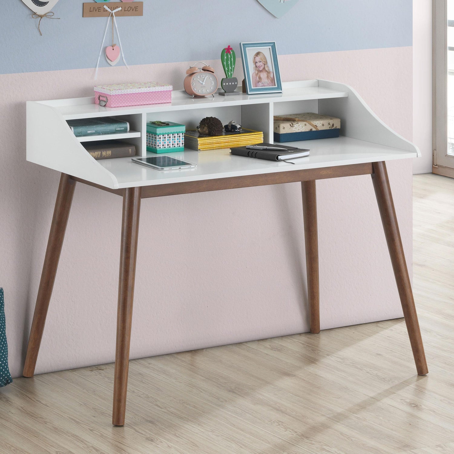 Coaster Percy 45-inch 4-compartment Writing Desk White