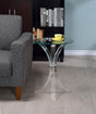 Coaster Laning Round Glass Top Acrylic Side Table Clear