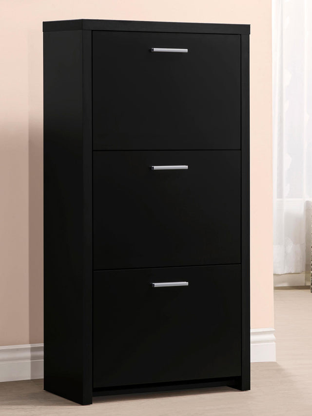 Coaster Vivian 3-drawer Engineered Wood Shoe Cabinet Black