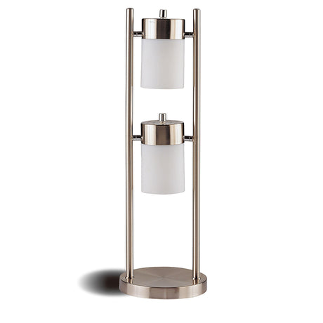 Coaster Munson 25-inch 2 Swivel Lights Bedside Table Lamp Silver