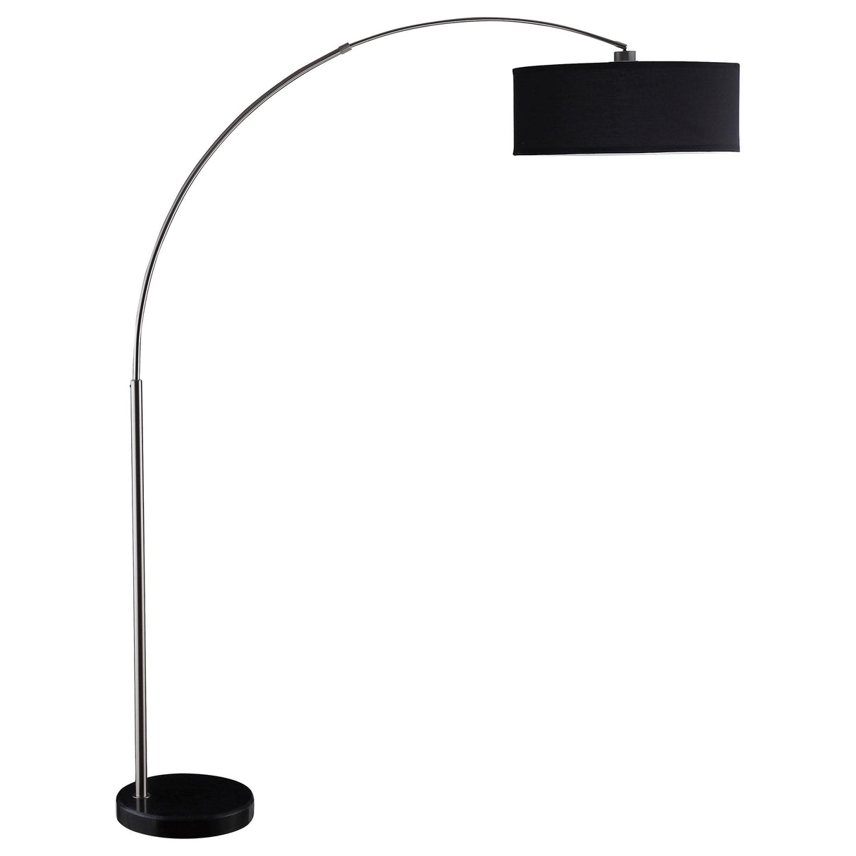 Coaster Kawke 81-inch Arched Drum Shade Metal Floor Lamp Black