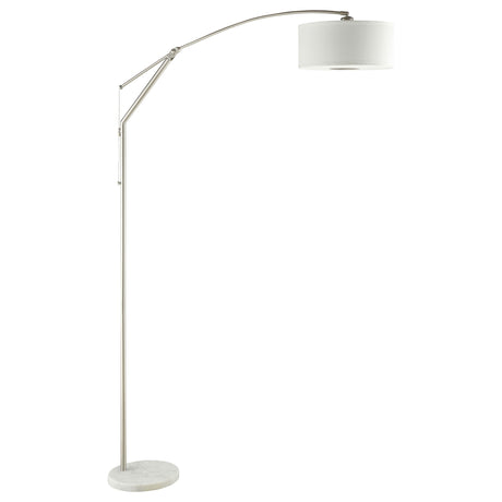 Coaster Moniz 81-inch Drum Shade Arc Adjustable Floor Lamp Chrome