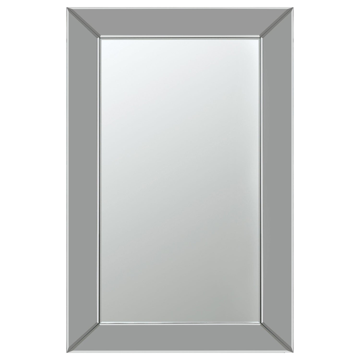Coaster Pinciotti 36 x 24 Inch Beveled Frame Wall Mirror Silver